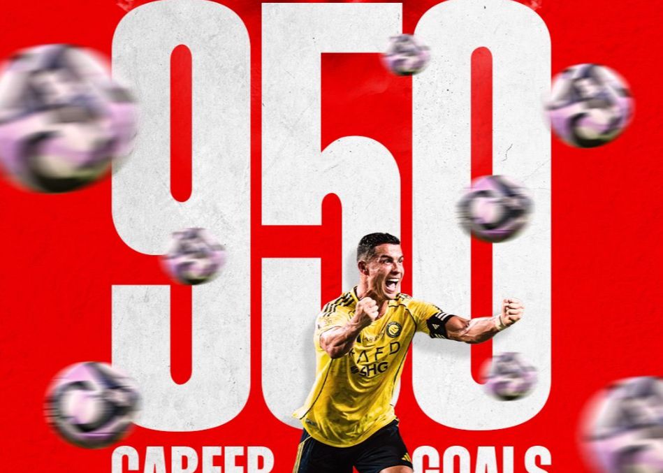 C羅達成生涯第950球里程碑，距千球大關還差50球